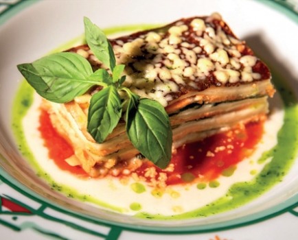 Лазанья Россо Маре с лососем