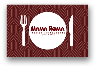 Mama ROMA пиццерия фирменный стиль.